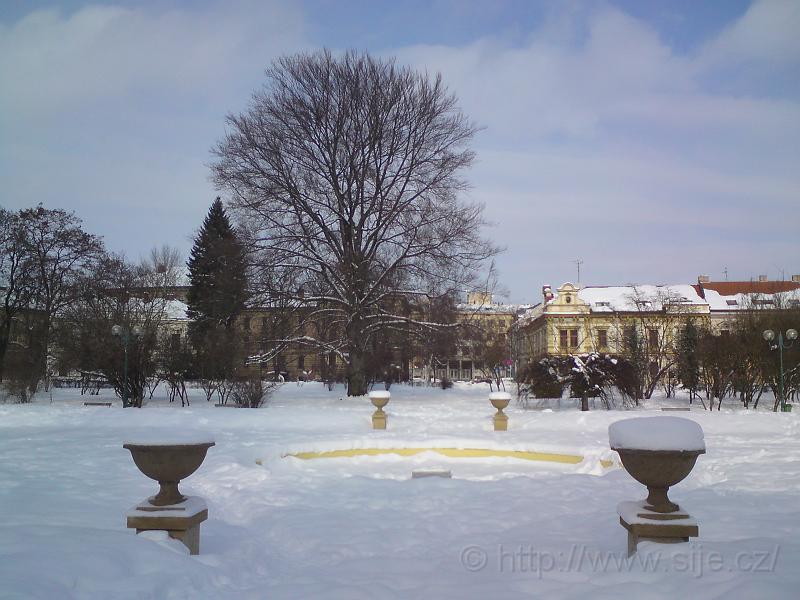 Zasněžená fontána