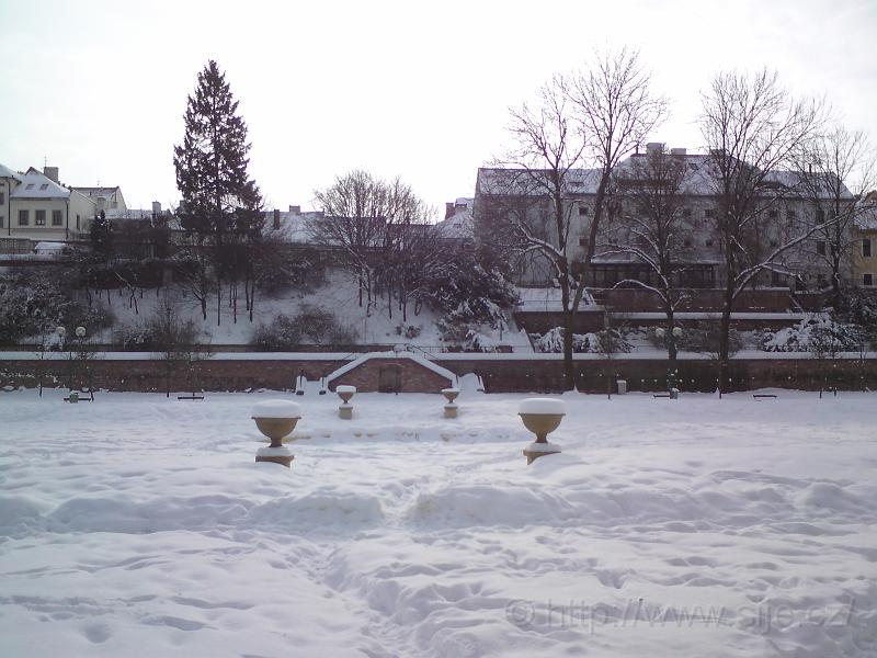 Zasněžená fontána