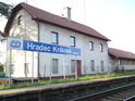Železniční zastávka Hradec Králové - Kukleny na trati směr Praha.