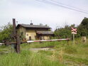 Železniční trať směr Pardubice, vpravo Nový Březhrad.